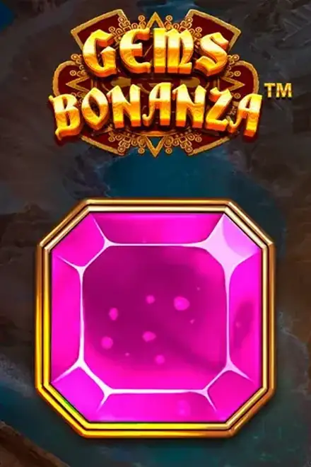 Φρουτάκι Gems Bonanza με το πλέγμα πολύτιμων λίθων σε οκτώ σειρές