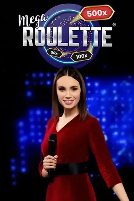 Ζωντανό τραπέζι Mega Roulette με πολλαπλασιαστές που κληρώνονται σε κάθε περιστροφή