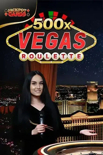 Ζωντανό τραπέζι Vegas Roulette 500x με σκηνικό εμπνευσμένο από τη Νεβάδα
